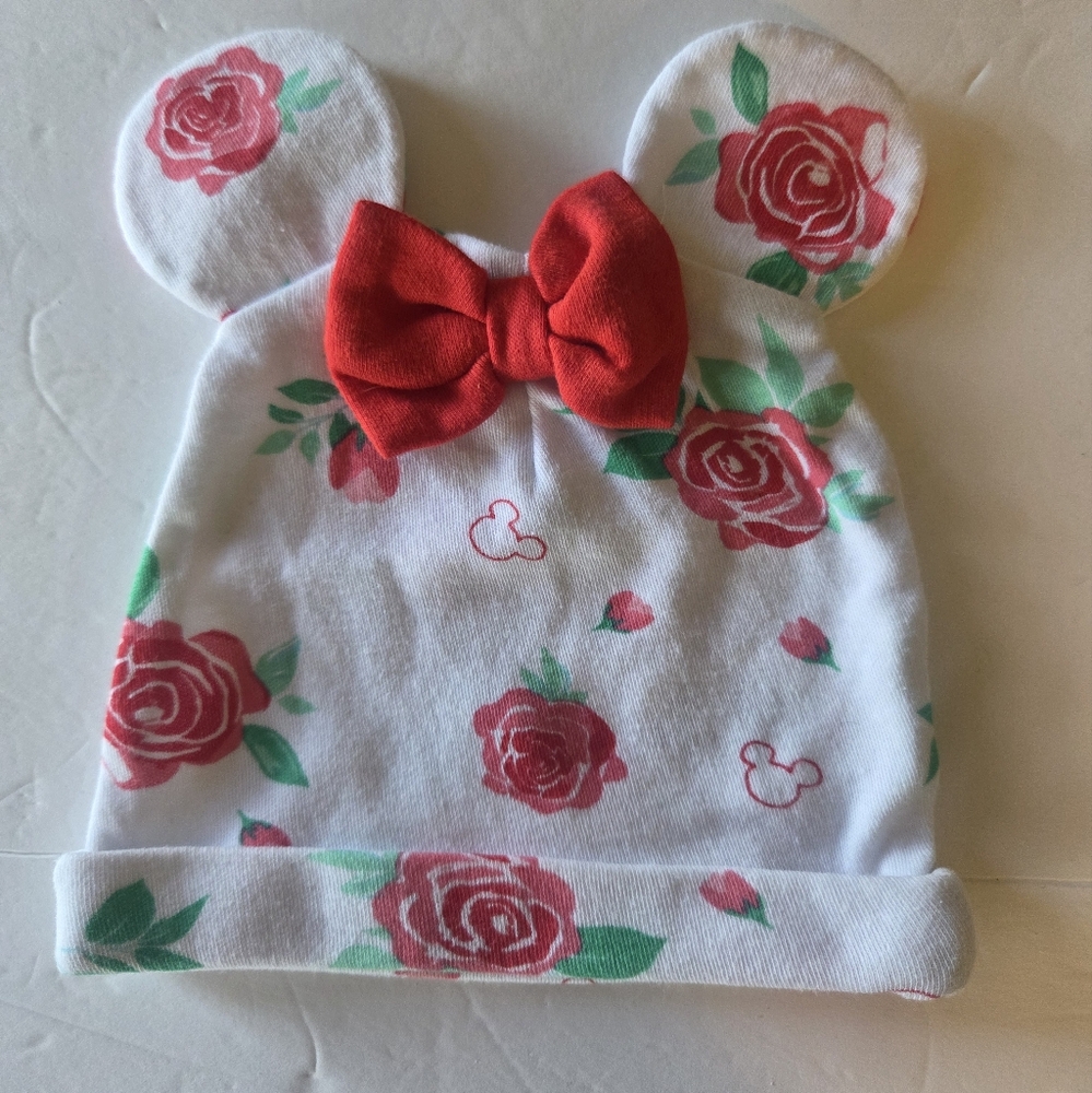 Disney Red and White Floral Kids Hat
